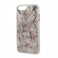 HEAVY DUTY TPU MARBLE DESIGN CASE FOR IPHONE (WHITE)